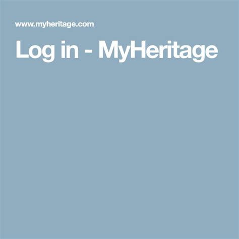 my heritage|myheritage log in.